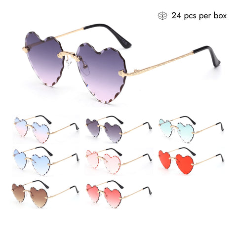 heart rimless sunglasses V150004