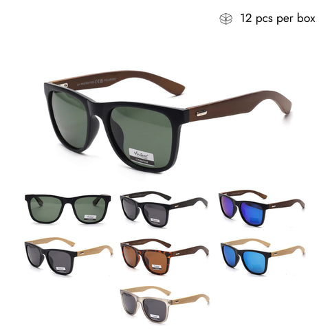 VZB036 Wholesale Classic Rectangle Sunglasses Near Me 1 Dozen (12pcs)